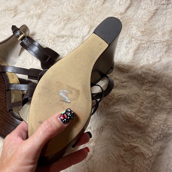 Michael Kors leather Nadine Wedge Brown - Picture 11 of 16